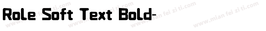 Role Soft Text Bold字体转换